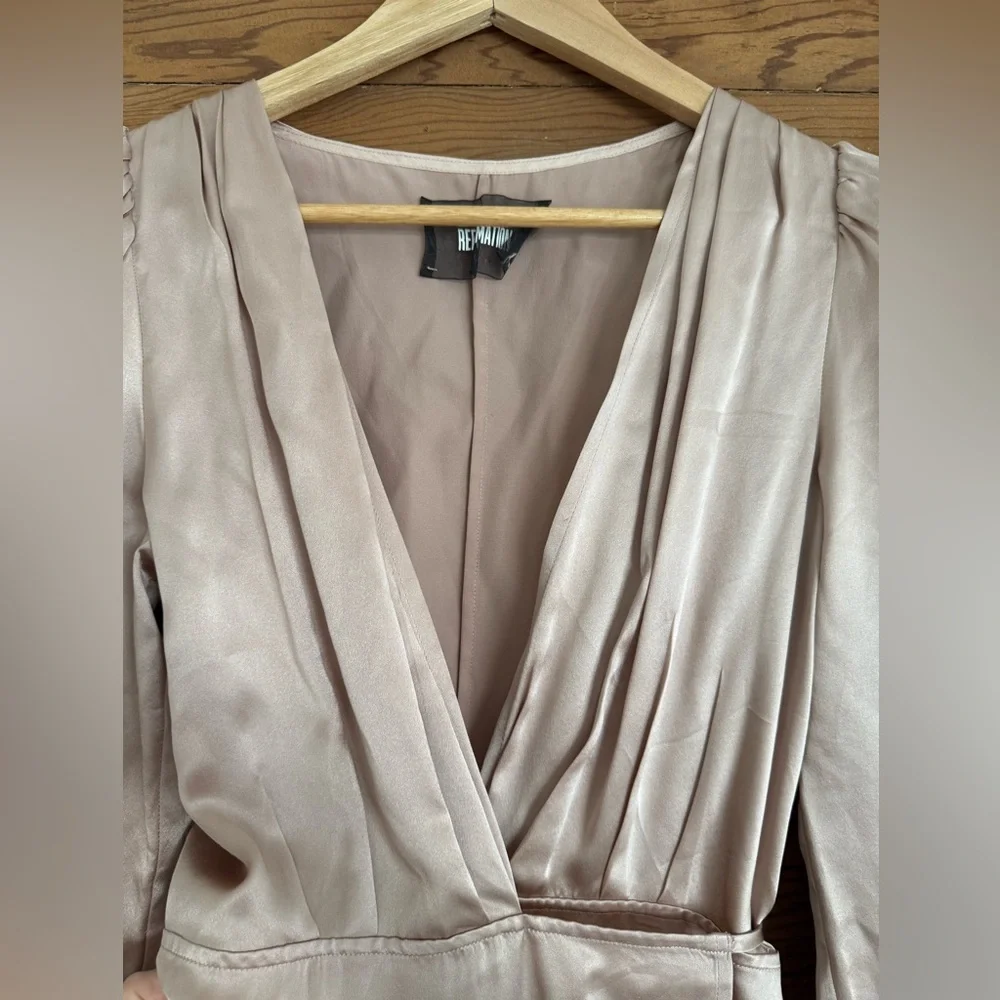 Reformation Silk Dress Pink - Picture 4 of 4